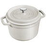 STAUB | LA COCOTTE - Cocotte dyb - Ø 240mm - Støbejern - Hvid trøffel