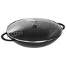 STAUB | SPECIALITIES - Wok med glaslåg - Ø 370mm - Støbejern - Sort