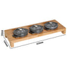 STAUB | SPECIALITIES - Serveringsbræt til 3 mini cocottes - 420x160mm - Bambus