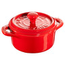 STAUB | CERAMIQUE - Cocotte sæt - 4 dele - Ø 100mm - Keramik - Kirsebærrød