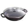 STAUB | SPECIALITIES - Wok med glaslåg - Ø 300mm - Støbejern - Sort