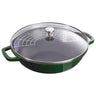 STAUB | SPECIALITIES - Wok med glaslåg - Ø 300mm - Støbejern - Basilikumgrøn