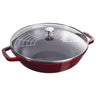 STAUB | SPECIALITIES - Wok med glaslåg - Ø 300mm - Støbejern - Grenadine rød