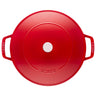 STAUB | BRAISERS - Stegeso med Chistera Drop-Structure - 240mm - Støbejern - Kirsebærrød