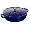 STAUB | BRAISERS - Stegeso med Chistera Drop-Structure - 280mm - Støbejern - Mørkeblå