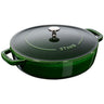 STAUB | BRAISERS - Stegeso med Chistera Drop-Structure - 280mm - Støbejern - Basilikumgrøn
