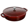 STAUB | BRAISERS - Stegeso med Chistera Drop-Structure - 280mm - Støbejern - Grenadine Red