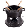 STAUB | SPECIALITETER - Fonduesæt - Ø 160mm - Støbejern - Sort