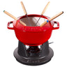 STAUB | SPECIALITETER - Fonduesæt - Ø 180mm - Støbejern - Kirsebærrød