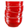 STAUB | CERAMIQUE - Skålsæt, 4 stk - Ø 120mm - Keramik - Kirsebærrød