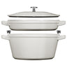 STAUB | STACKABLE SET - grydesæt - 2 stk - Ø 240mm - støbejern - hvid trøffel