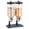 Cerealiedispenser Duo - FRESH+EASY - 2 plastbeholdere - 2x 4,5 Liter - stativ i rustfrit stål