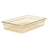 (6 stk.) CAMBRO | H-PAN™ Varmebestandige GN-beholdere 1/1 - Ravfarvet - Dybde 100 mm