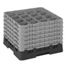 CAMBRO | CAMRACK® - Kurv til glasvask 1/1 med 6 forlængere - 500x500mm - 16 rum - Sort