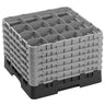 CAMBRO | CAMRACK® - Kurv til glasvask 1/1 med 6 forlængere - 500x500mm - 16 rum - Sort