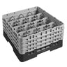 CAMBRO | CAMRACK® - Kurv til glasvask 1/1 med 4 forlængere - 500x500mm - 16 rum - Sort