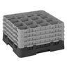 CAMBRO | CAMRACK® - Kurv til glasvask 1/1 med 4 forlængere - 500x500mm - 16 rum - Sort
