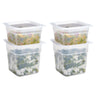 CAMBRO | CAMSQUARES® - FreshPro-beholdersæt - 8 dele - 2x 0,95 Liter & 2x 0,47 Liter - Transparent