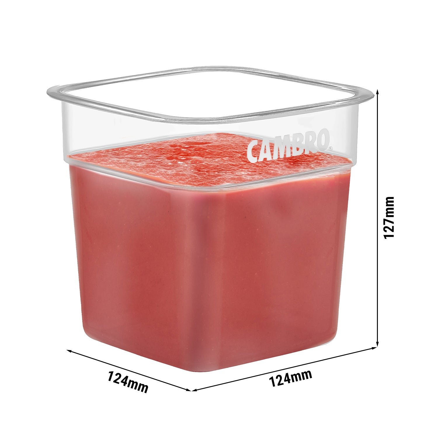 CAMBRO | CAMSQUARES® Polypropylen FreshPro - beholder 0,9 liter - transparent