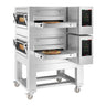 (2 stk.) Tunnelpizzaovn (gas) - 1980x2450x1920 mm - Touch - Bredde på bånd: 1000 mm - op til 350 °C - inkl. Understel