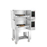 (2 stk.) Tunnelpizzaovn (gas) - 1030x1300x1510 mm - Touch - Bredde på bånd: 400 mm - op til 350 °C - inkl. Understel