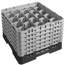 CAMBRO | CAMRACK® - Kurv til glasvask 1/1 med 6 forlængere - 500x500mm - 20 rum - Sort