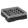 CAMBRO | CAMRACK® - Kurv til glasvask 1/1 med 1 forlænger - 500x500mm - 20 rum - Sort