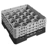 CAMBRO | CAMRACK® - Kurv til glasvask 1/1 med 3 forlængere - 500x500mm - 20 rum - Sort