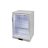 GASTRO-COOL | Barkøleskab - 600 mm - 128 l - med 1 glasdør - sølv