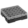 CAMBRO | CAMRACK® - Kurv til glasvask 1/1 med 1 forlænger - 500x500mm - 25 rum - Sort