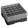 CAMBRO | CAMRACK® - Kurv til glasvask 1/1 med 3 forlængere - 500x500mm - 25 rum - Sort