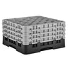 CAMBRO | CAMRACK® - Kurv til glasvask 1/1 med 4 forlængere - 500x500mm - 25 rum - Sort