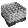 CAMBRO | CAMRACK® - Kurv til glasvask 1/1 med 5 forlængere - 500x500mm - 25 rum - Sort