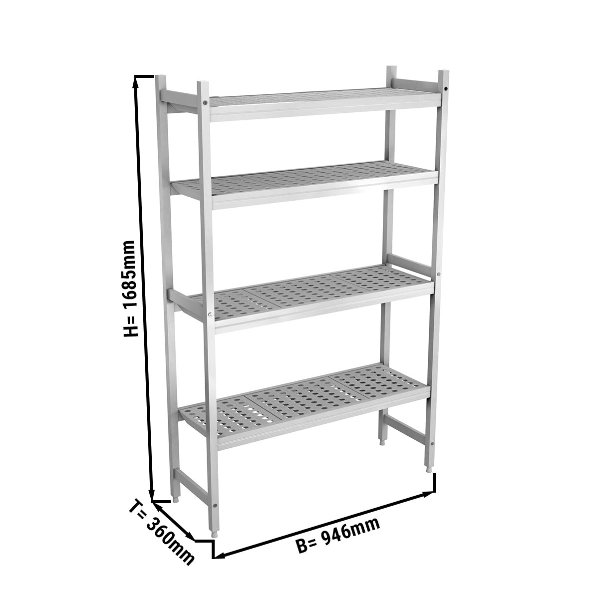 Aluminium bundreol (anodiseret) - 1066 x 1685 mm