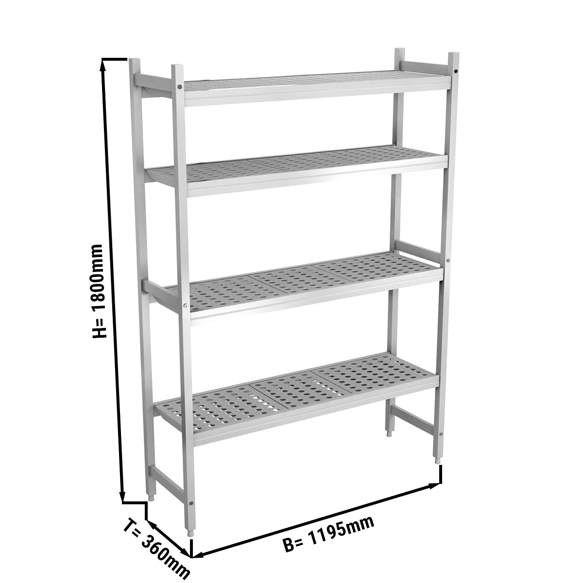 Aluminium bundreol - 1195 x 1800 mm