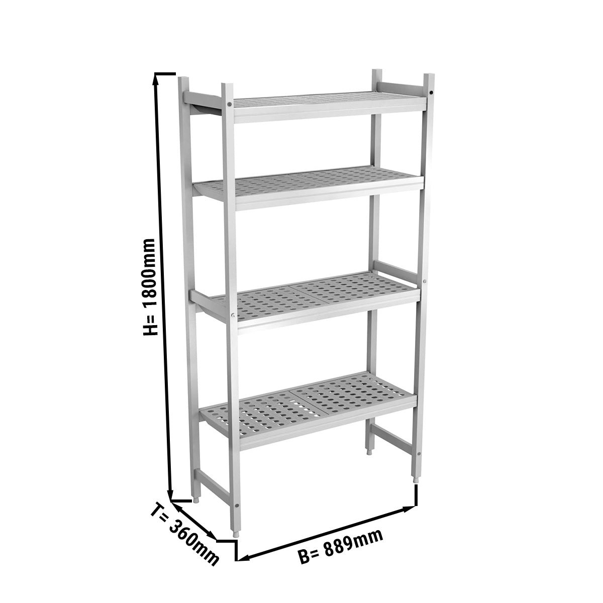 Aluminium bundreol - 889 x 1800 mm