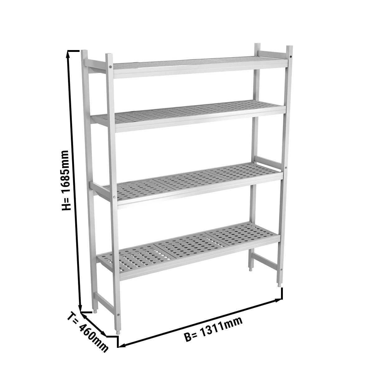 Aluminium bundreol (anodiseret) - 1311 x 1685 mm