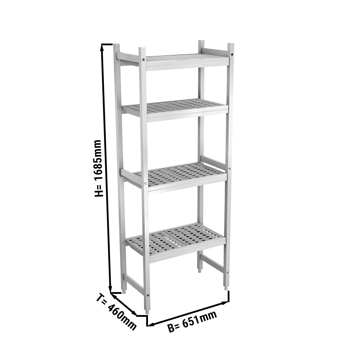 Aluminium bundreol (anodiseret) - 655 x 1685 mm