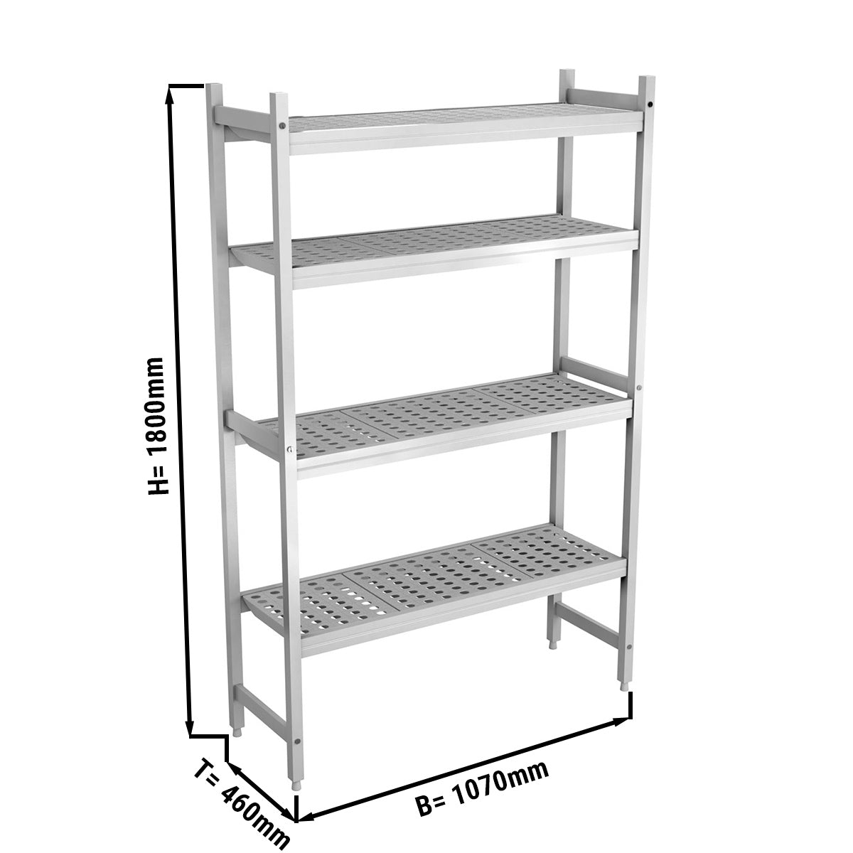 Aluminium bundreol - 1070 x 1800 mm