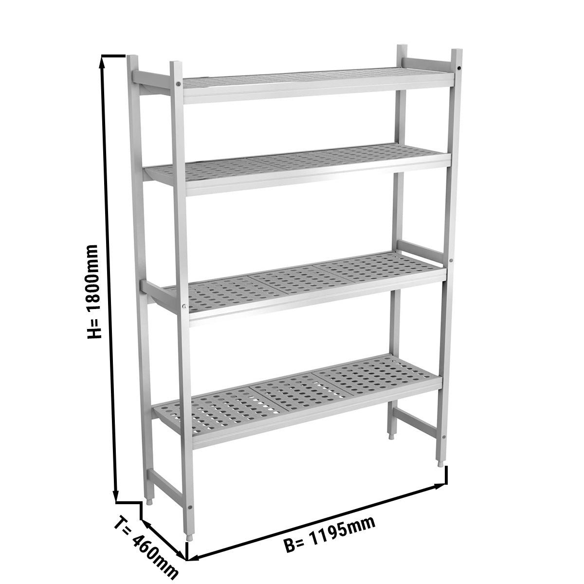 Aluminium bundreol - 1195 x 1800 mm