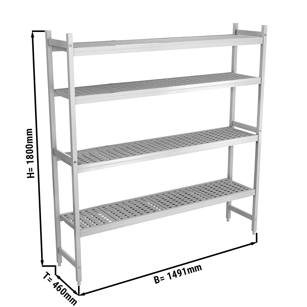 Aluminium bundreol - 1611 x 1800 mm