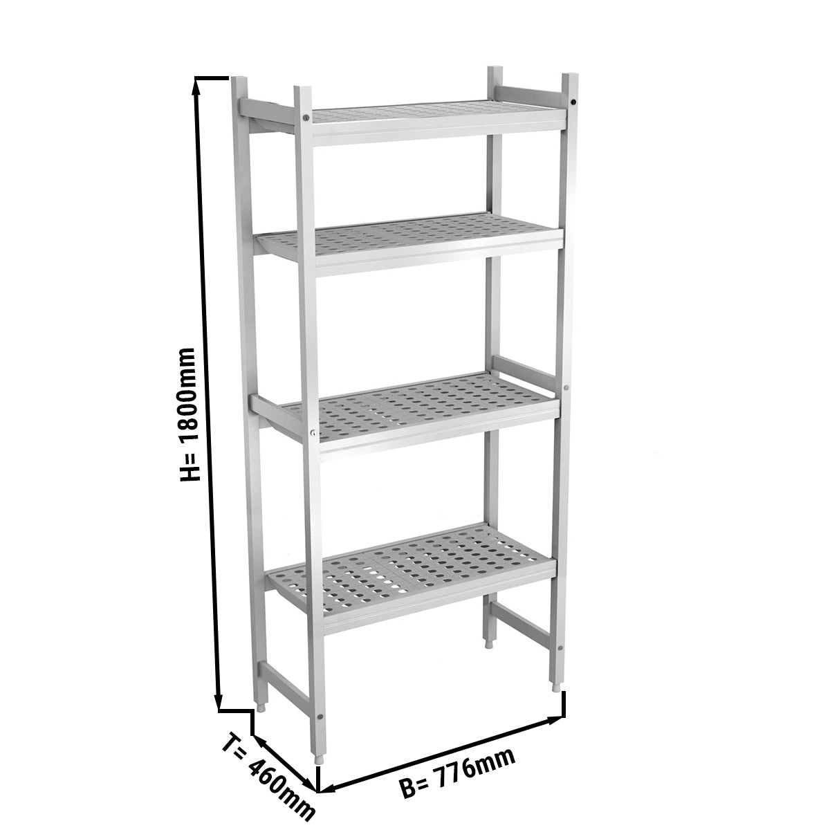 Aluminium bundreol - 776 x 1800 mm