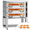 Elektrisk pizzaovn Power – 6 + 6 + 6x 34 cm – manuel – inkl. hætte & understel
