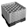 CAMBRO | CAMRACK® - Kurv til glasvask 1/1 med 6 forlængere - 500x500mm - 30 rum - Sort