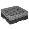 CAMBRO | CAMRACK® - Kurv til glasvask 1/1 med 2 forlængere - 500x500mm - 30 rum - Sort