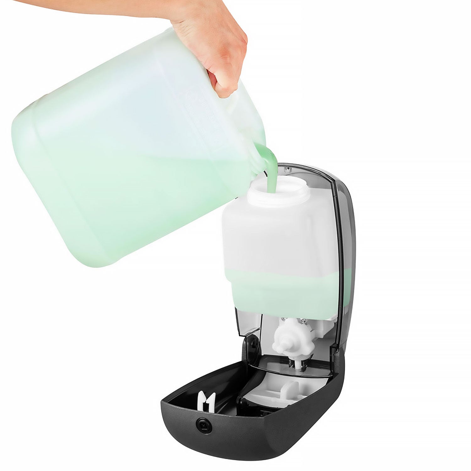 AIR-WOLF | Sæbedispenser med trykknap - 1000 ml - ABS-plast - antracit