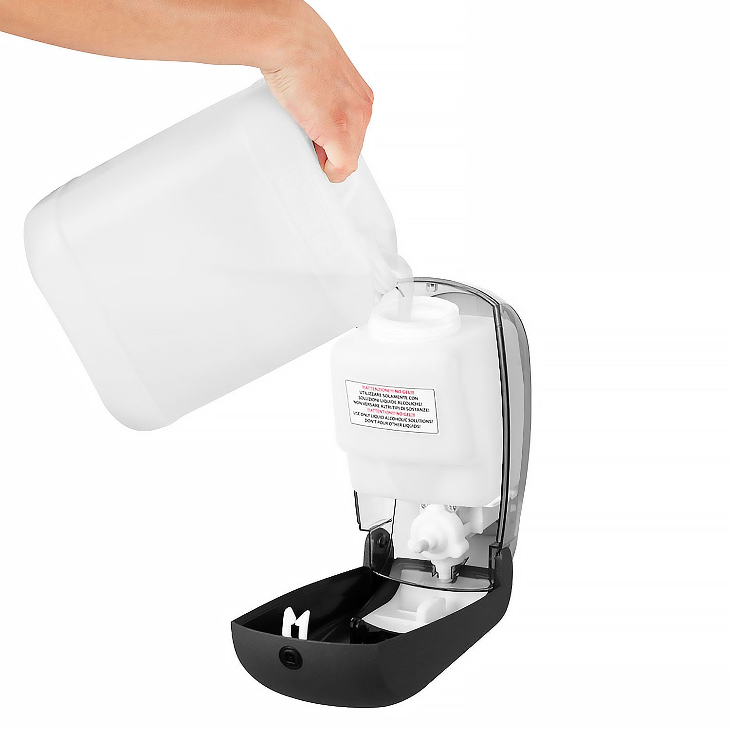 AIR-WOLF | WC-sæderenser med trykknap - 1000 ml - ABS-plast - antracit