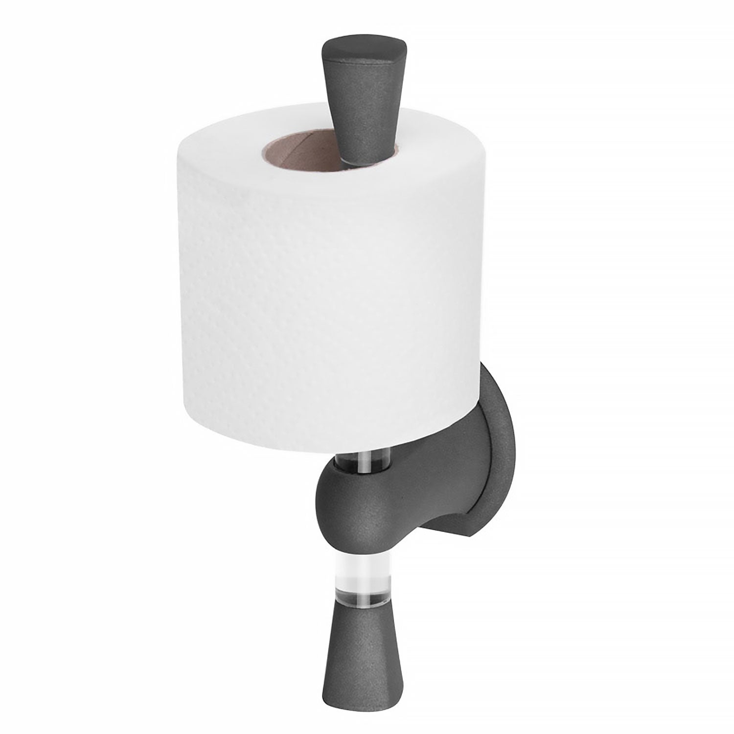 AIR-WOLF | Toiletrulleholder til 1 husholdningsrulle - ABS-plast - antracit