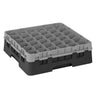 CAMBRO | CAMRACK® - Kurv til glasvask 1/1 med 1 forlænger - 500x500mm - 36 rum - Sort