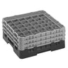 CAMBRO | CAMRACK® - Kurv til glasvask 1/1 med 3 forlængere - 500x500mm - 36 rum - Sort